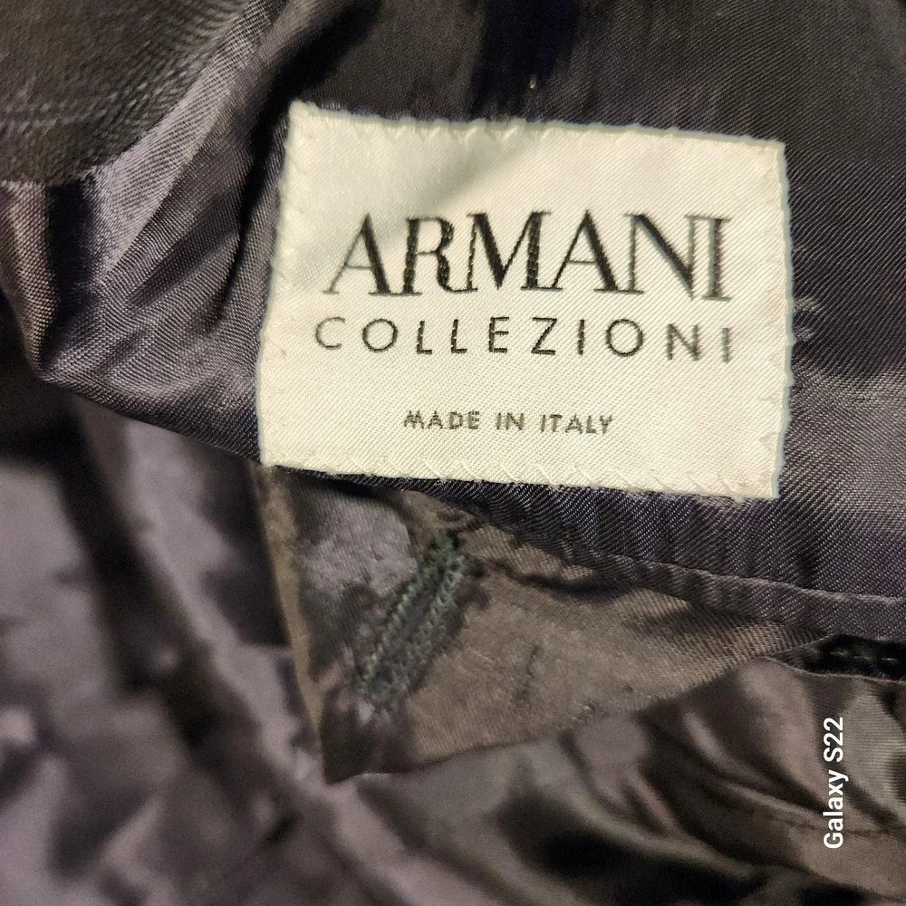 Armani Collezioni Blazer Mens 42R Gray Pinstripe Wool Suit Jacket Made in Italy
